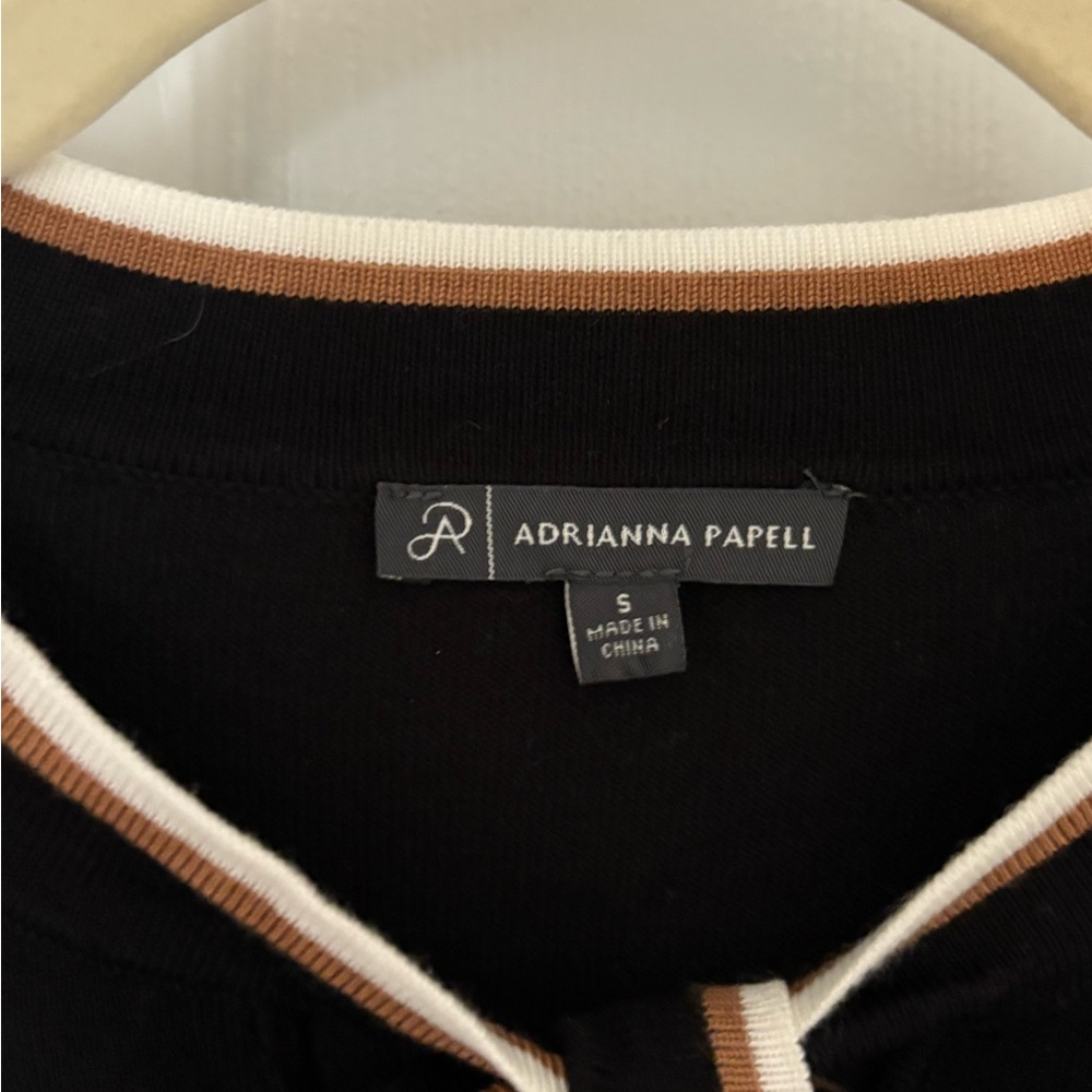 Adrianna Papell Black Blouse with Bow Accent - Picture 2 of 7